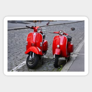 Vintage Vespa, Red Sticker